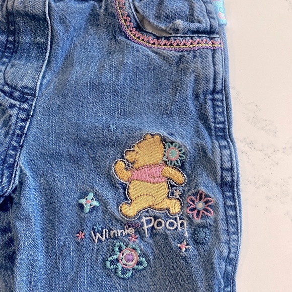 Jeans with Winnie The Pooh embroidery size 12 months - Picture 2 of 6